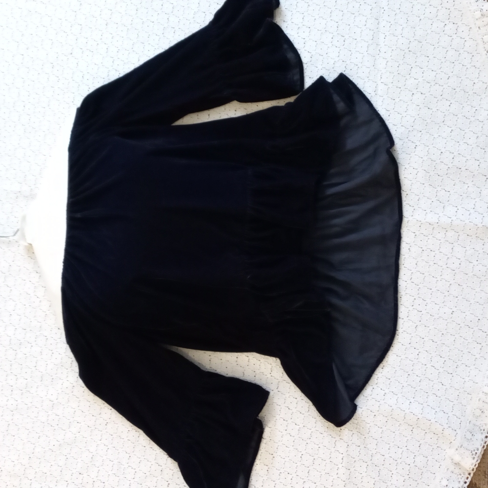 Navy blue velvet blouse